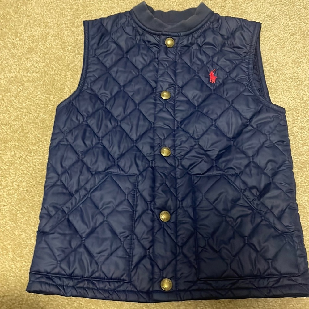 Boys polo quilted vest